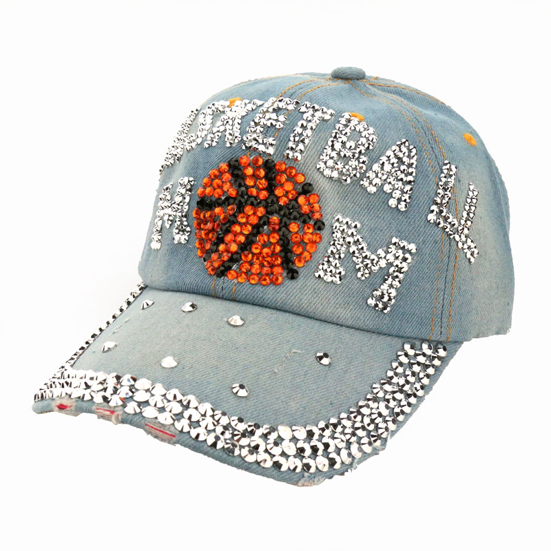 Sports "Basketball MOM" Rhinestone Cap