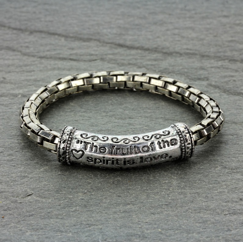 Bible Verse (Galatians 5:22) Stretch Bracelet