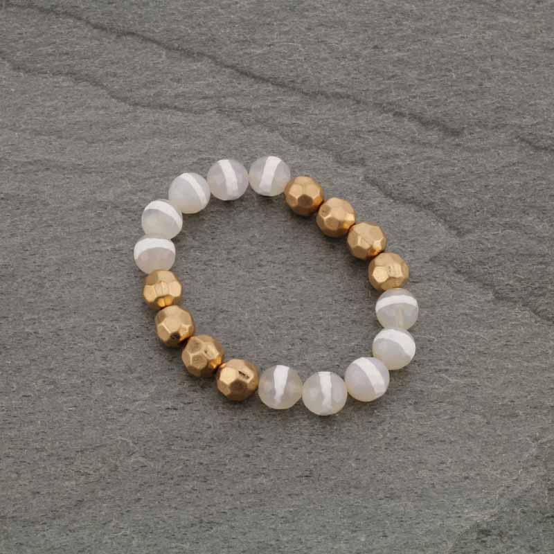 Agate Stone Set of 3 Stretch Bracelet - Image 4