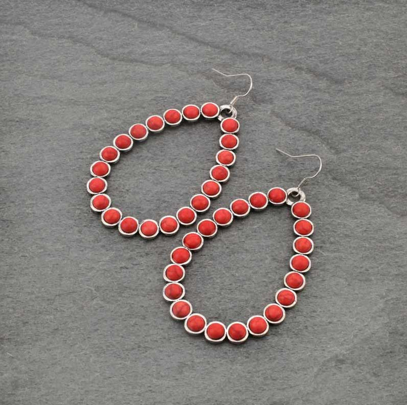 Teardrop Bead Fish Hook Earrings
