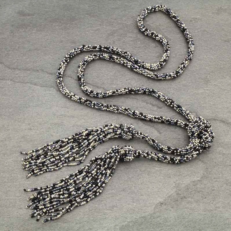 Seed Bead with Tassel Necklace