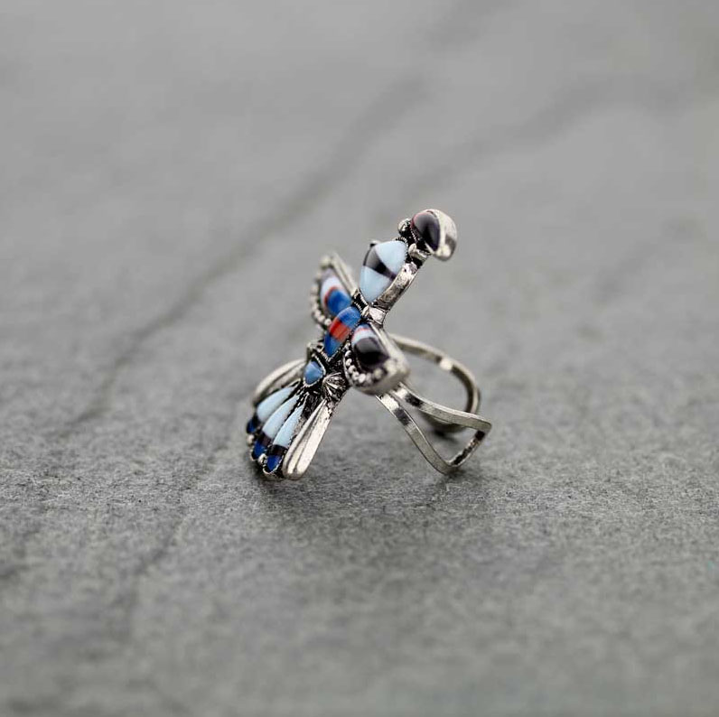 Western Thunderbird Print Cuff Ring - Image 2