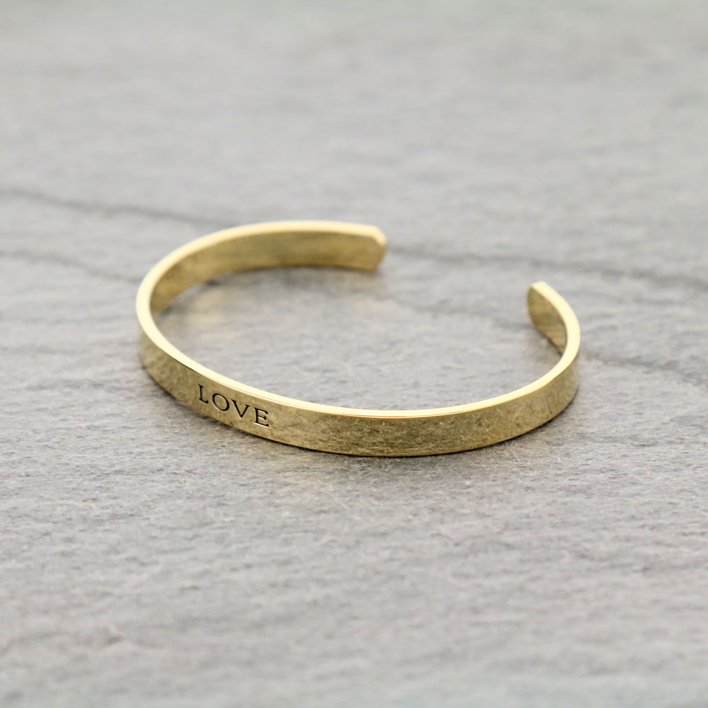 "LOVE" Cuff Bracelet - Image 2