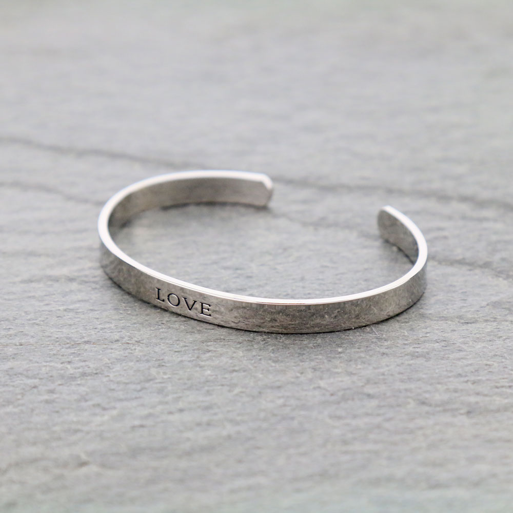 "LOVE" Cuff Bracelet - Image 2