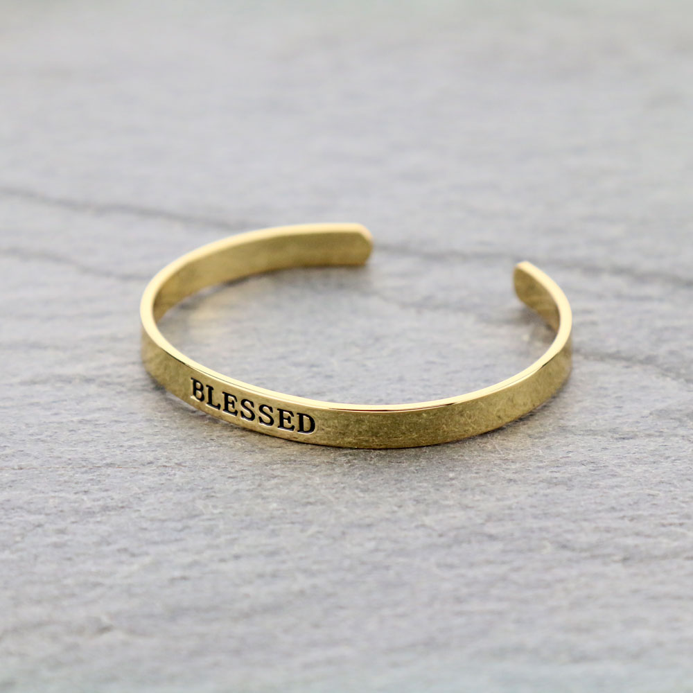"BLESSED" Cuff Bracelet - Image 2