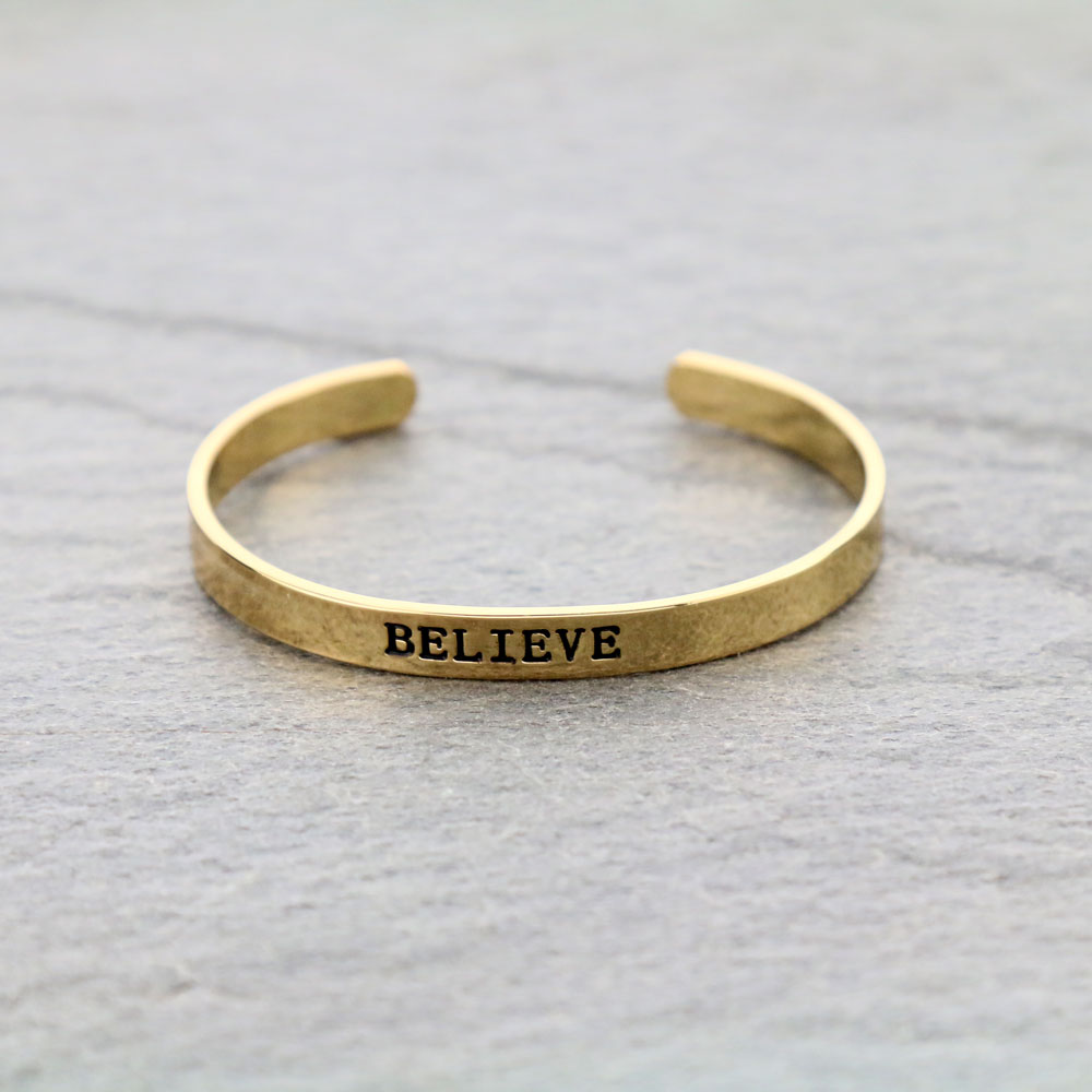 "BELIEVE" Cuff Bracelet