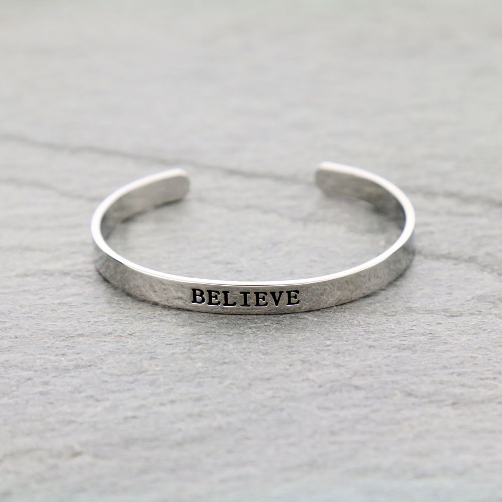 "BELIEVE" Cuff Bracelet