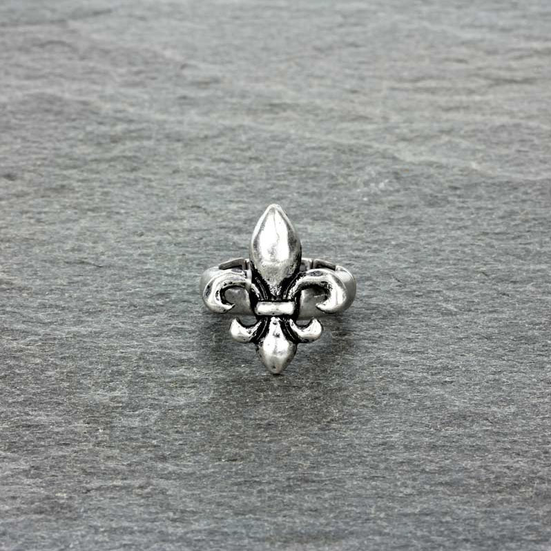 Fleur De Lis Stretch Ring