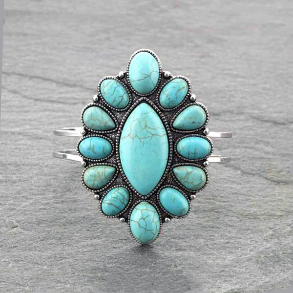 Western Style Stone Hinge Bracelet