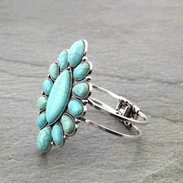 Western Style Stone Hinge Bracelet - Image 2