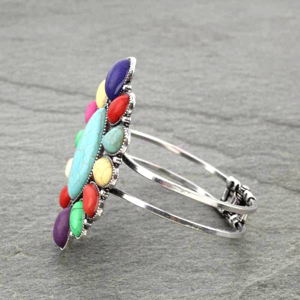 Western Style Stone Hinge Bracelet - Image 2