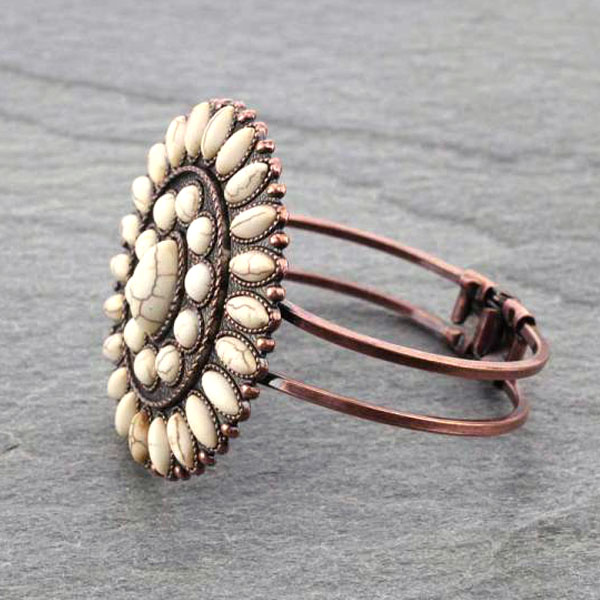 Western Style Stone Hinge Bracelet - Image 2