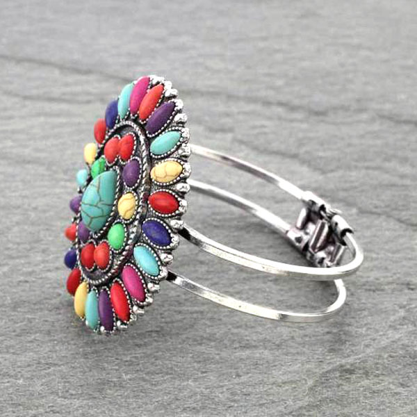 Western Style Stone Hinge Bracelet - Image 2