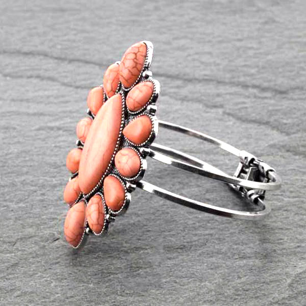 Western Style Stone Hinge Bracelet - Image 2