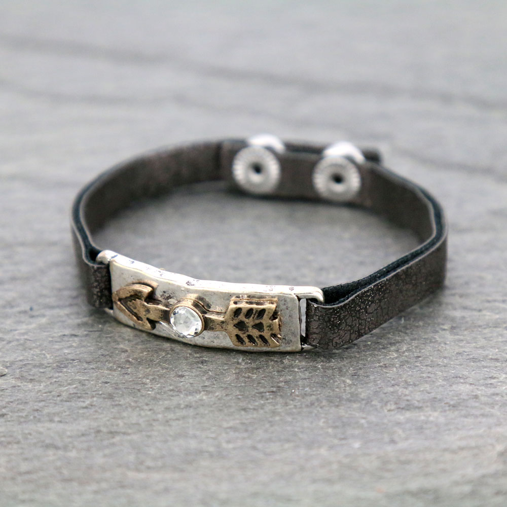 Western Arrow Leather Bracelet