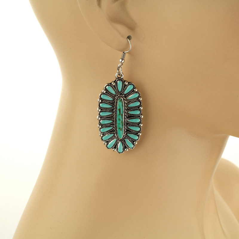 Concho Fish Hook Earrings - Image 2