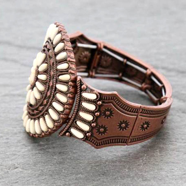 Western Style Stone Stretch Bracelet - Image 2