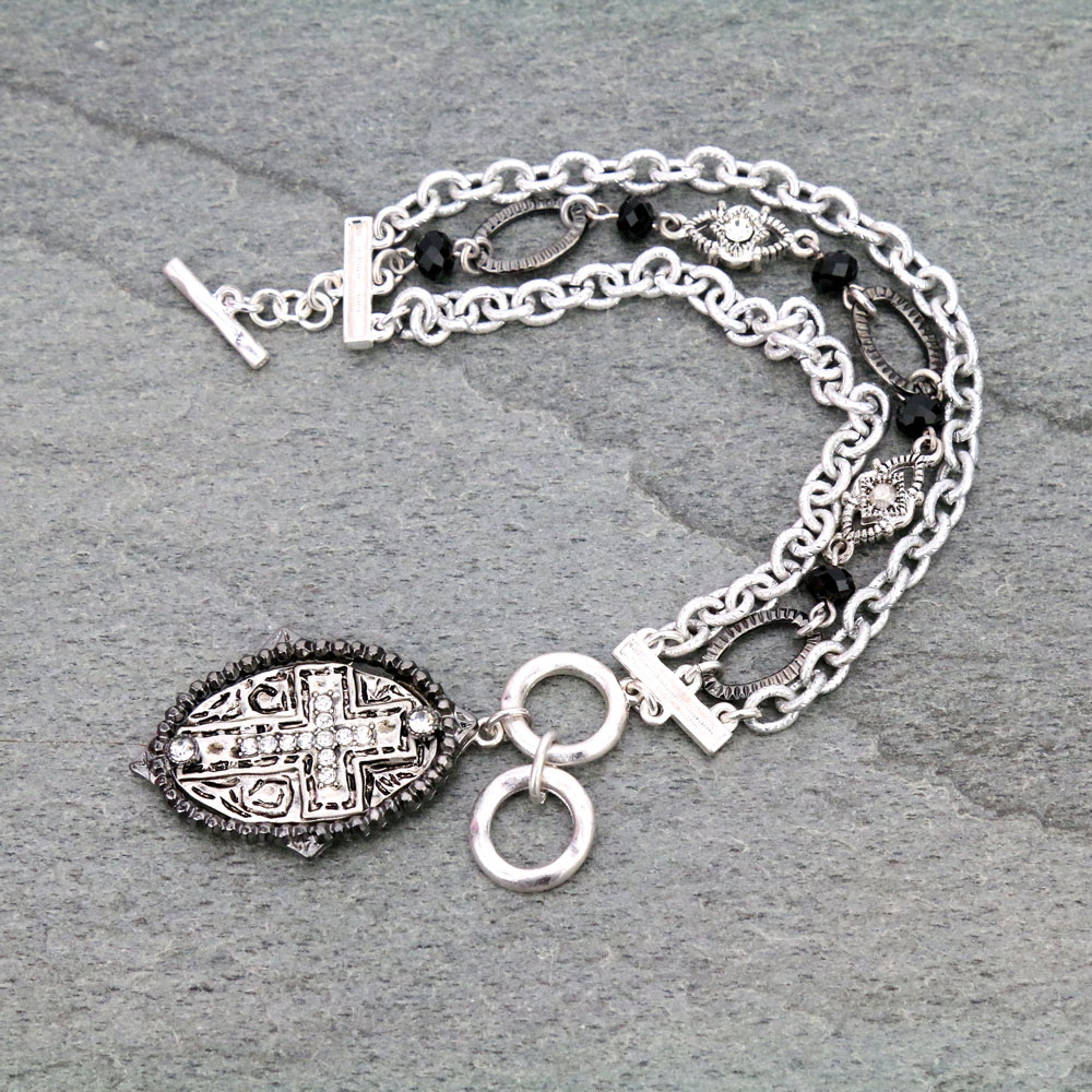 Cross Charm Bracelet - Image 2