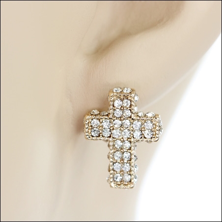 Cross Post Earrings