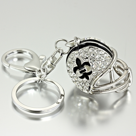 Football Helmet w/Fleur De Lis Key Chain