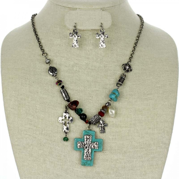 Cross Necklace Set