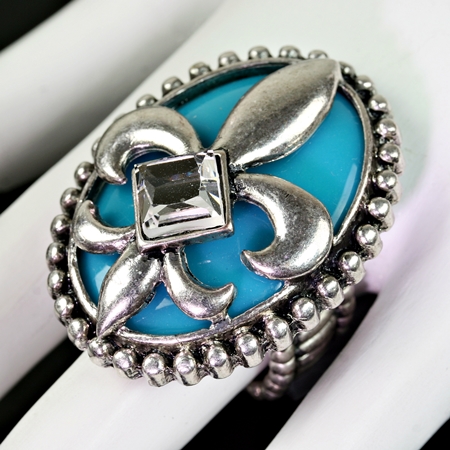 Fleur De Lis Stretch Ring