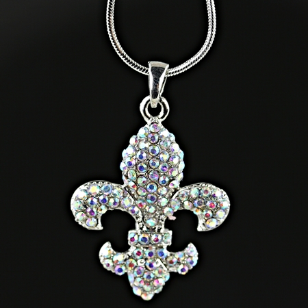 Medium Fleur De Lis Pendant Necklace
