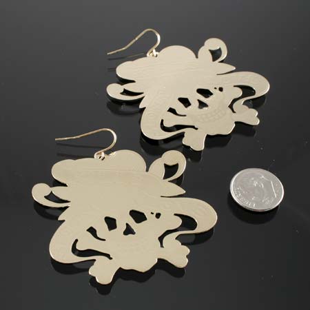 Skull Fish Hook Earrings