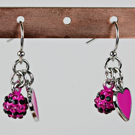 Fashion "Heart" Dangle Fish Hook Earrings