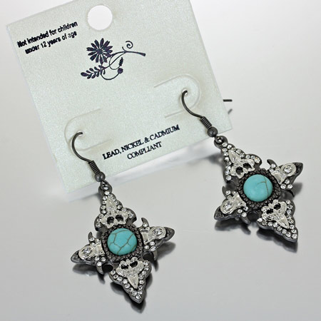 Fleur De Lis Fish Hook Earrings
