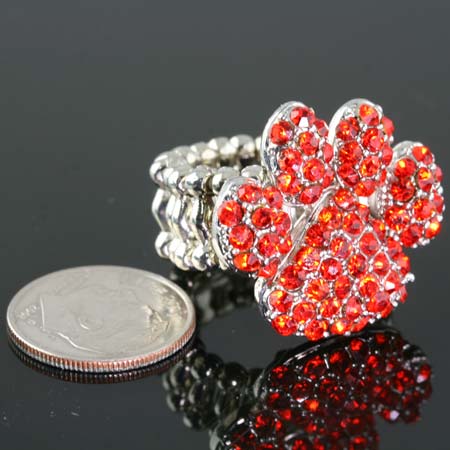Paw Crystal Stretch Ring