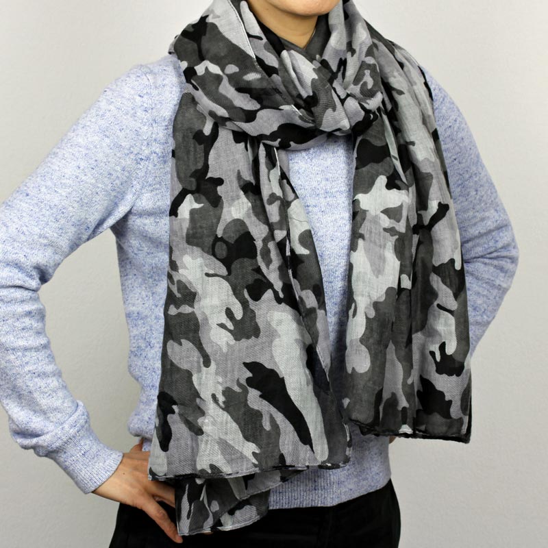 Polyester Woven Camouflage Scarf