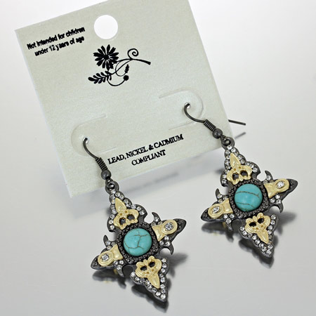 Fleur De Lis Fish Hook Earrings