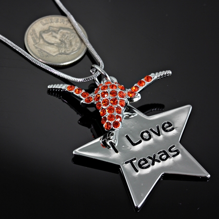 General Western "I Love Texas" Pendant Necklace