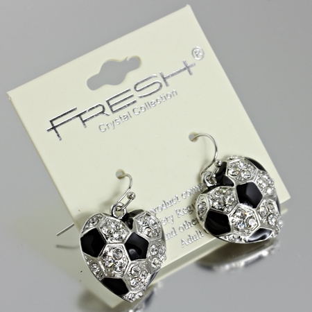 Sports "Soccer Ball" Fish Hook Earrings