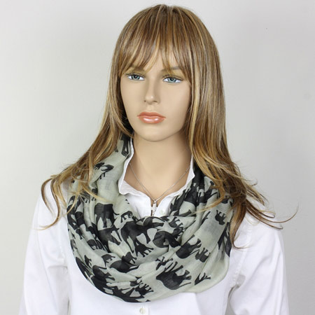 Animal "Elephant" Scarf-AS-207/BEIGE