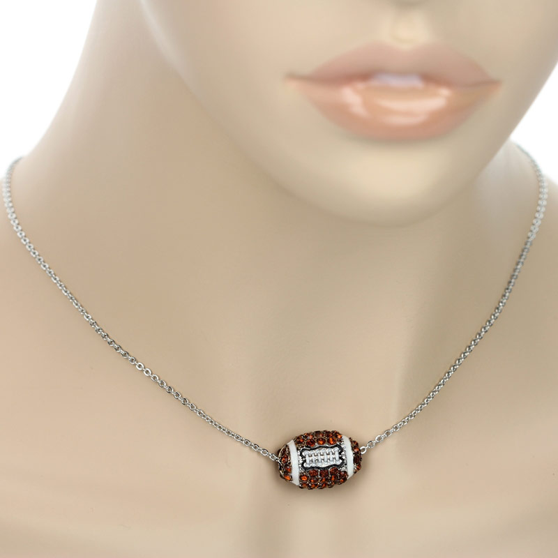 Sports Theme Foot Ball Pendant Necklace