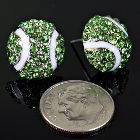 Sports "Tennis Ball" Post Earrings