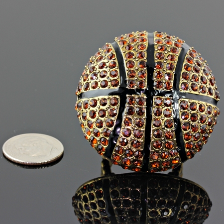 Sports Theme Basketball Stretch Ring