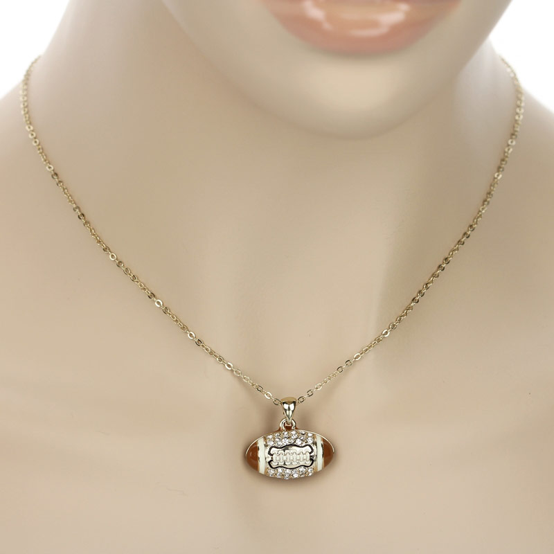 Sports Theme Foot Ball Pendant Necklace