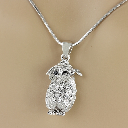 Animal "Owl" Pendant Necklace
