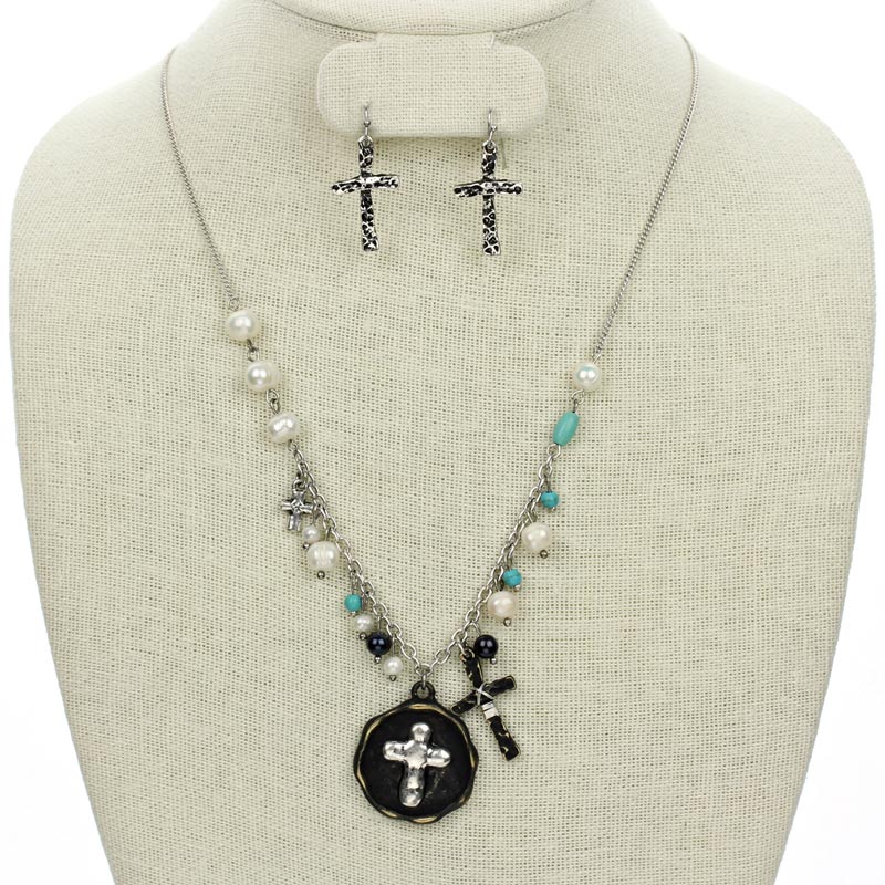 Cross Necklace Set