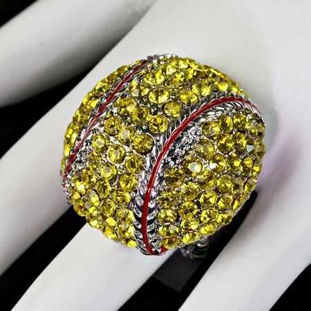 Sports Theme Softball Stretch Ring