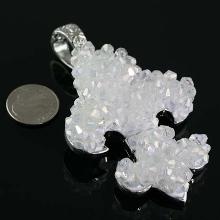 Fleur De Lis Crystal Pendant