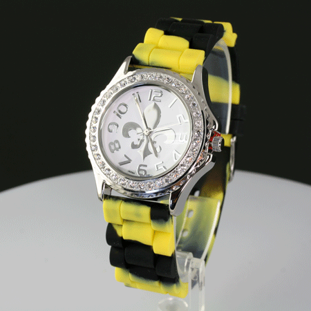 Fleur De Lis Jelly Band Medium Size Watch