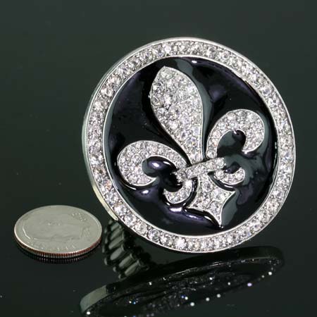 Fleur de Lis Crystal Stretch Ring