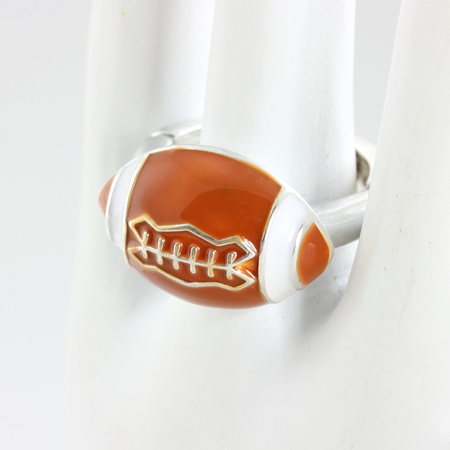 Sports Theme Football Enameled Stretch Ring