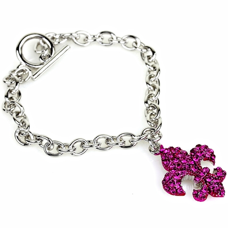 Fleur De Lis Rhinestone Bracelet