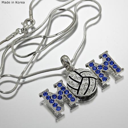 Volley Ball Mom Pendant Necklace