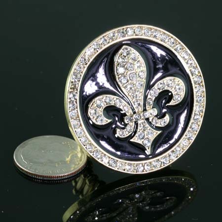 Fleur de Lis Crystal Stretch Ring